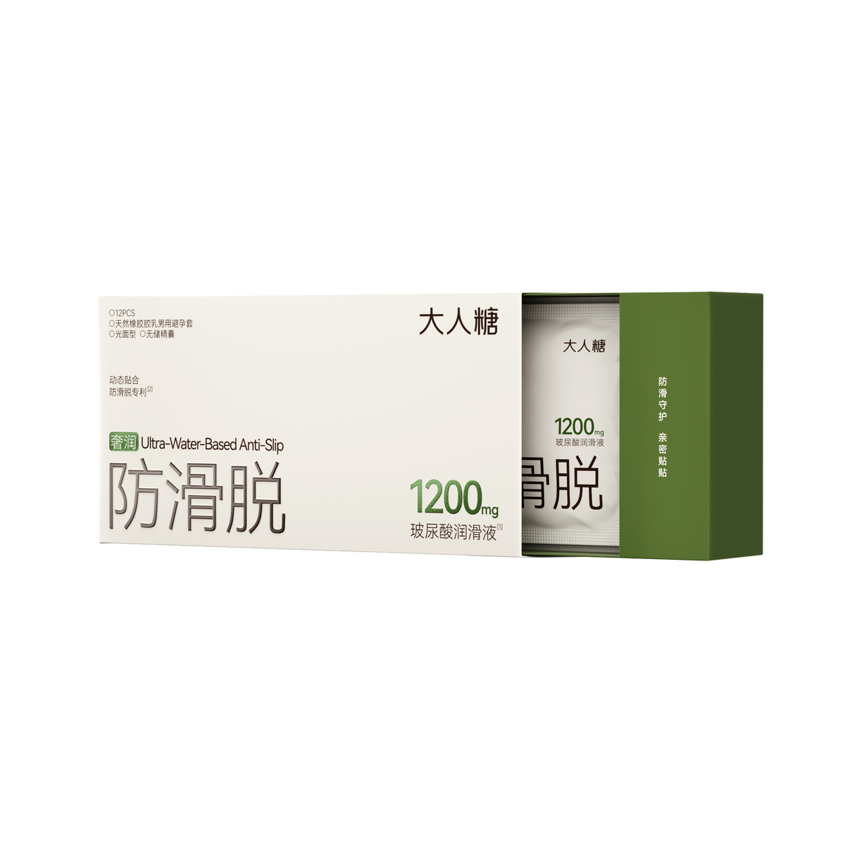 大人糖·防滑脱安全套 1200mg玻尿酸 奢润款