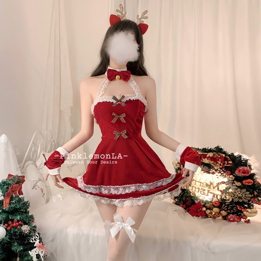 【小麋鹿】圣诞抹胸裸背女仆