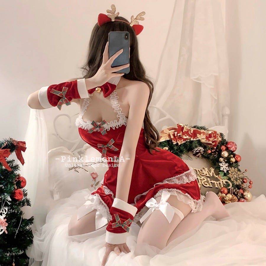 【小麋鹿】圣诞抹胸裸背女仆