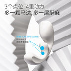OSUGA™大人糖·FLOW 官方授权 三点震动按摩器 G点/C点/U点三重刺激 - 白色