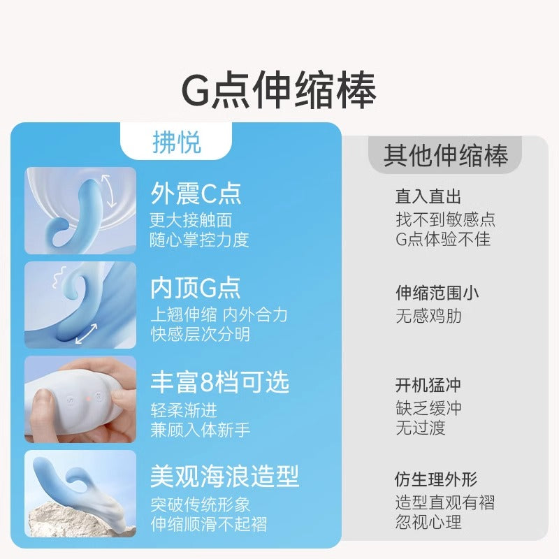 【大人糖·拂悦Osurging】官方授权 海浪灵感 触顶G点 覆盖C点 内外同潮 自慰器振动棒